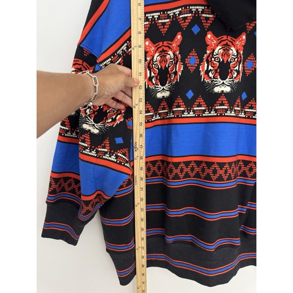 Free People Movement Sprint To The Finish Hoodie Printed Tiger Knit Black M NWT - Picture 10 of 11